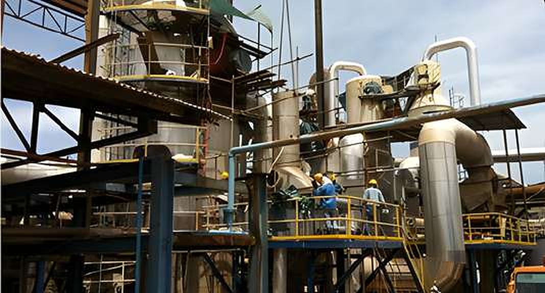 Sulphuric acid plant during shutdown maintenance